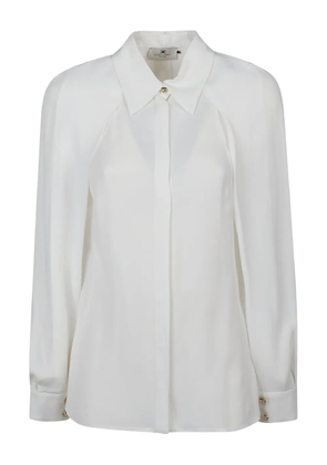 Elisabetta Franchi georgette collared shirt - White