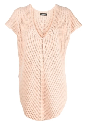 Fabiana Filippi cashmere V-neck knitted top - Pink