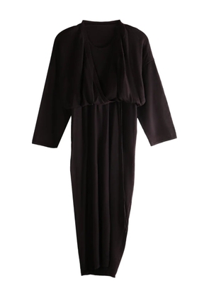 YANGKEHAN wrap split dress - Purple