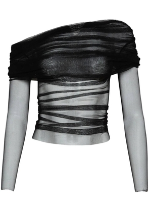 Christopher Esber Veiled silk top - Black