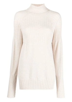 Malo ribbed high-neck cashmere jumper - Neutrals
