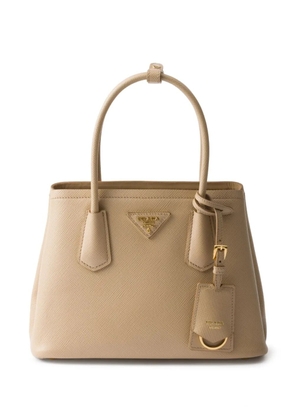 Prada small Double Saffiano tote bag - Neutrals