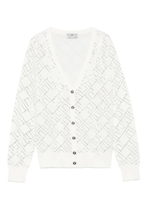 Elisabetta Franchi geometric-pattern cardigan - Neutrals