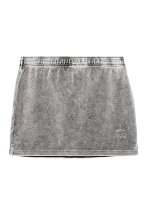 Alexander Wang embossed logo mini skirt - Grey