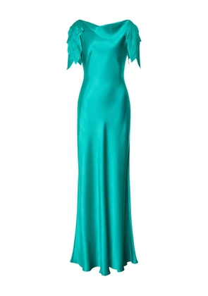 Alberta Ferretti satin maxi dress - Green
