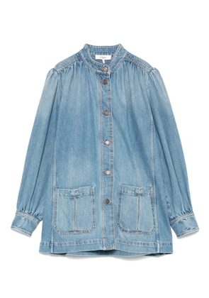 Chloé gathered denim jacket - Blue