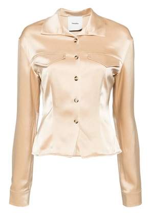 Nanushka Gitta satin shirt - Gold