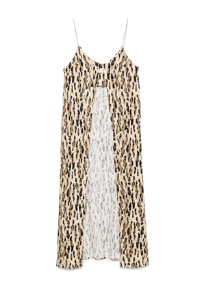 THE NINA STUDIO animal-print top - Neutrals