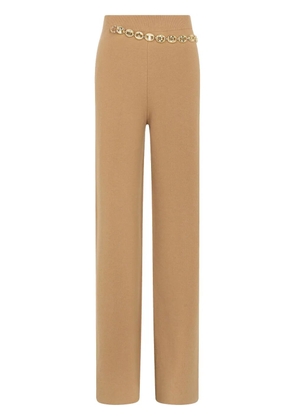 Rabanne belted knit trousers - Neutrals