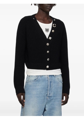 VETEMENTS mini button-up cardigan - Black