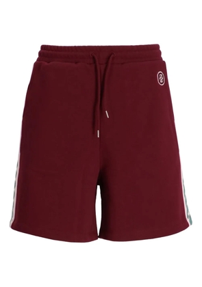 Drôle De Monsieur side-stripe cotton shorts - Red