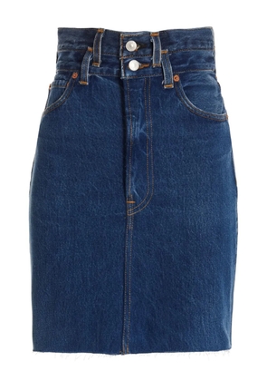 RE/DONE high-waisted denim skirt - Blue