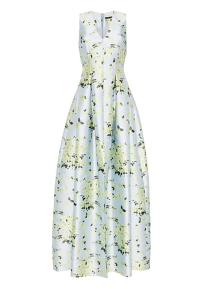 Sachin & Babi Brooke floral-print gown - Blue