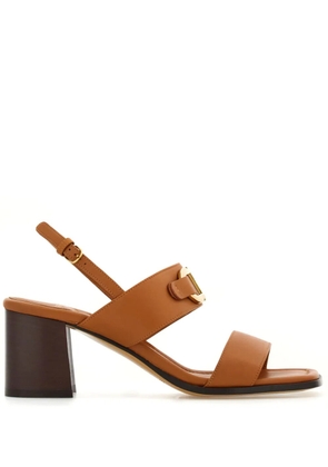 Ferragamo 55mm Gancini-buckle leather sandals - Brown