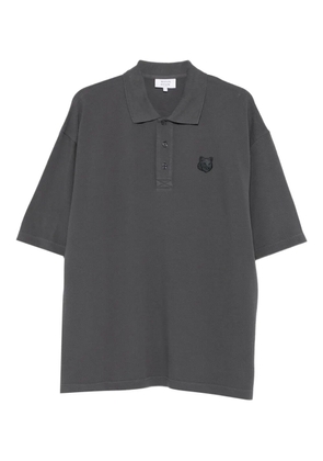 Maison Kitsuné fox-head embroidered polo shirt - Grey