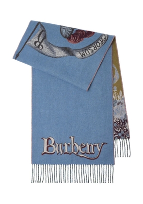 Burberry Knight Portrait cashmere scarf - Blue
