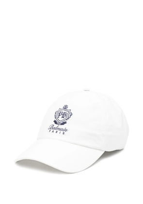 Balmain embroidered-logos cotton cap - White