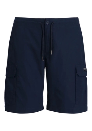Emporio Armani logo-appliqué shorts - Blue