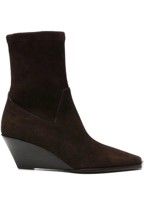 Jimmy Choo Hadley suede-wedge boots - Brown