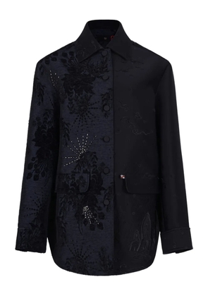 HUI MILANO floral-embroidered jacket - Black