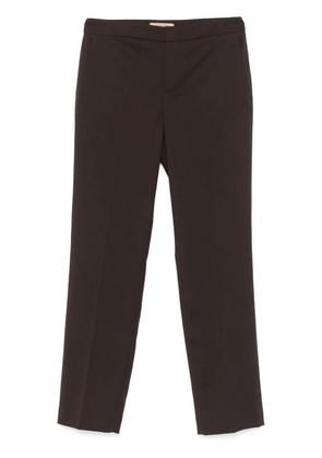 TWINSET logo-plaque trousers - Brown