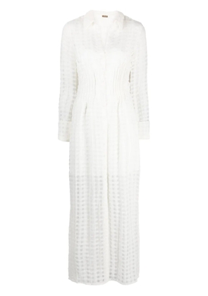 Cult Gaia Pernille checked sheer maxi dress - White