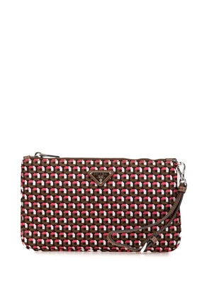 Prada Pre-Owned 2000-2013 Tessuto Stampato Wristlet clutch bag - Brown