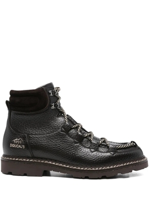 Doucal's lace-up leather boots - Brown