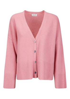 be you buttoned V-neck cardigan - Pink