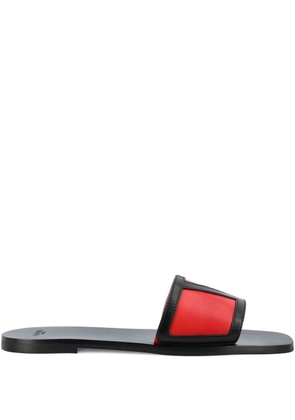 Valentino Garavani Viva Superstar VLogo leather sandals - Red
