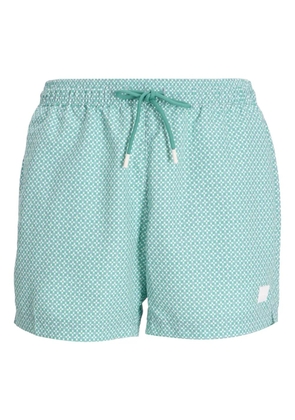 BOSS patterned drawstring shorts - Green