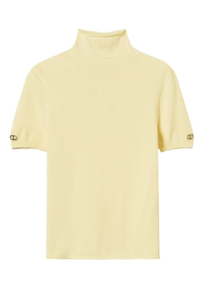 TWINSET mock-neck short-sleeve top - Yellow