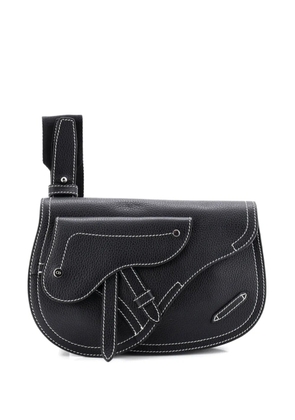 Christian Dior Pre-Owned Saddle Messenger Pouch Leather crossbody bag - Black
