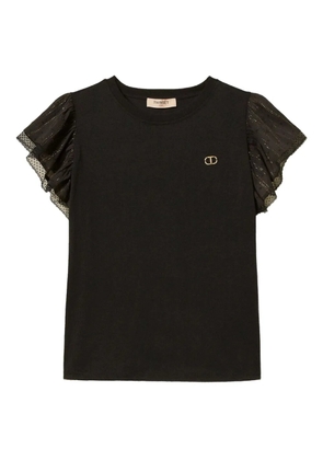 TWINSET ruffle-sleeve T-shirt - Black