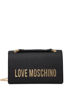 Love Moschino logo-lettering shoulder bag - Black