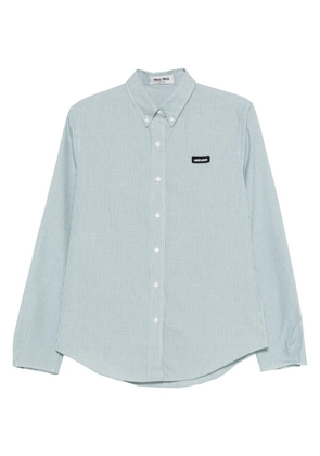 Miu Miu check-pattern buttoned shirt - Green