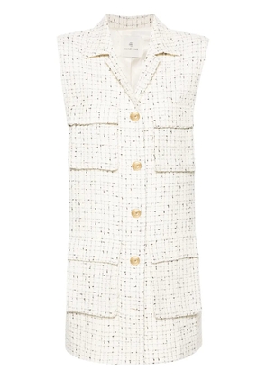 ANINE BING single-breasted tweed gilet - Neutrals