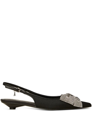 TWINSET bow slingback heeled pumps - Black