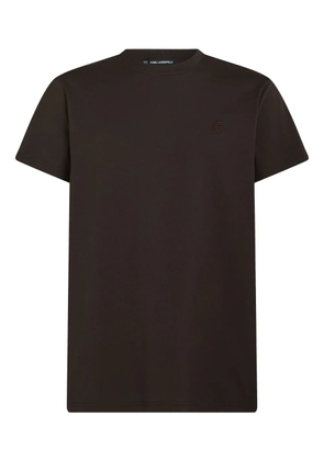 Karl Lagerfeld embroidered t-shirt - Brown