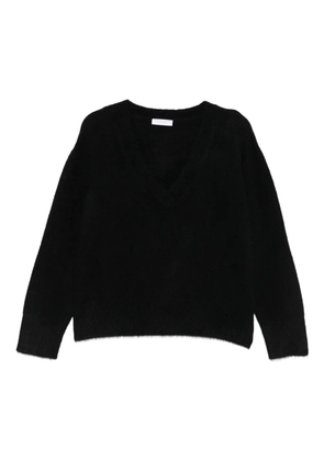 Majestic Filatures V-neck long-sleeve sweater - Black
