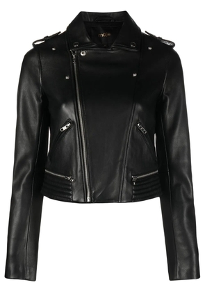 Maje leather biker jacket - Black