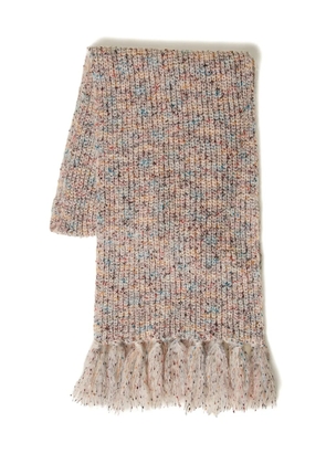 TWINSET tassel-fringed knitted scarf - Neutrals