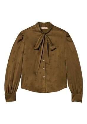 TWINSET floral-jacquard shirt - Green