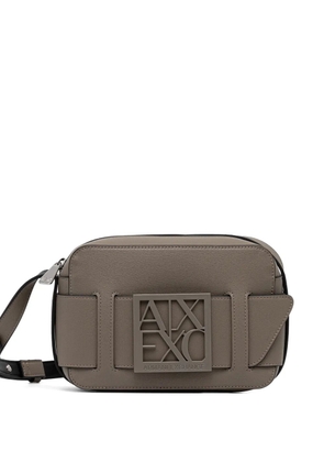 Armani Exchange logo-appliqué cross body bag - Grey