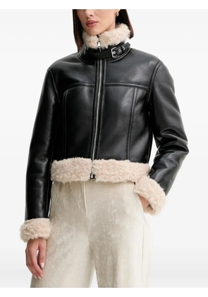 TWINSET zip-up faux fur jacket - Black