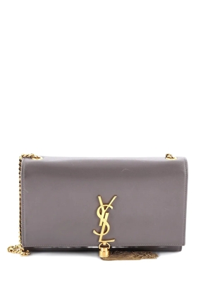 Saint Laurent Pre-Owned Classic Monogram Tassel Leather Medium crossbody bag - Grey