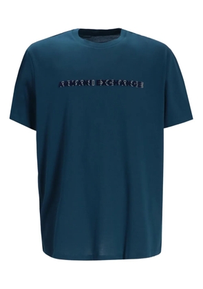 Armani Exchange logo T-shirt - Blue