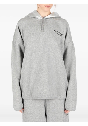 Société Anonyme logo- embroidery hoodie - Grey
