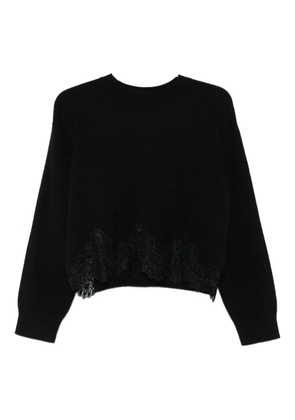 TWINSET lace-detail sweater - Black