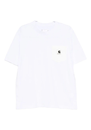 sacai logo-patch T-shirt - White